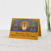 ステンドグラスパーソナライズされた(感謝カード) シーズンカード (正面)