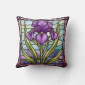 ステンドグラスパープルアイリス クッション (裏面)