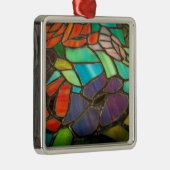 ステンドグラスパープルフラワーオーナメント メタルオーナメント (右)