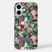 ステンドグラスパープルミントフローラ Case-Mate iPhoneケース (裏面)