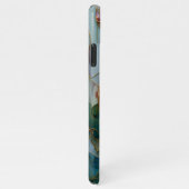 ステンドグラスパープルロータスフラワーデザイン iPhoneケース (右側)