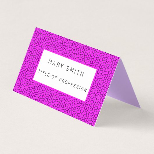 ステンドグラスピンク 名刺 (正面)
