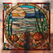 ステンドグラスフェイクカスタマイズ可能なシーショアウィンドウ ウィンドウサイン (シート2)