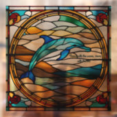 ステンドグラスフェイクカスタマイズ可能なドルフィンウィンドウ ウィンドウサイン (シート2)