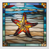 ステンドグラスフェイクカスタマイズ可能なヒトデ ウィンドウサイン (シート)