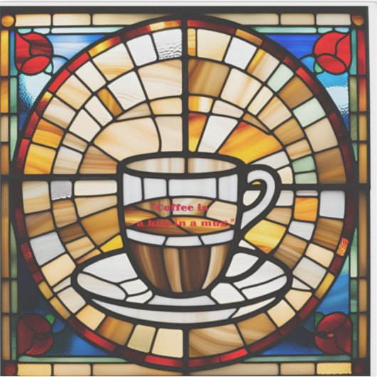 ステンドグラスフェイクコーヒーシール シール (正面)