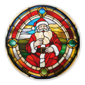 ステンドグラスフェイクサンタ セラミックノブ (正面)