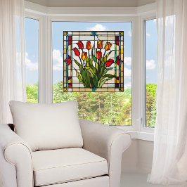 ステンドグラスフェイクチューリップガーデン ウィンドウサイン