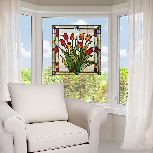 ステンドグラスフェイクチューリップガーデン ウィンドウサイン
