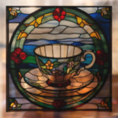 ステンドグラスフェイクティーカップ&ソーサー ウィンドウサイン (シート2)