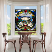 ステンドグラスフェイクティーカップ&ソーサー ウィンドウサイン