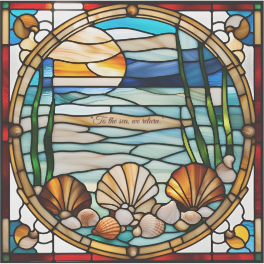 ステンドグラスフェイクドルフィンシール シール (正面)