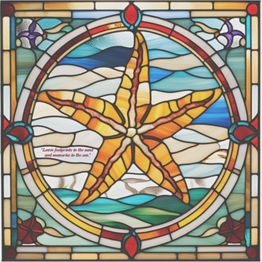 ステンドグラスフェイクヒトデ シール (正面)