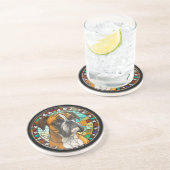 ステンドグラスフェイクボクサー犬 コースター (側面)