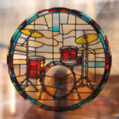 ステンドグラスフェイクラウンドのカスタマイズ可能なドラムキット ウィンドウサイン (シート2)