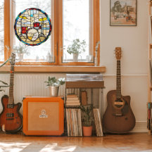 ステンドグラスフェイクラウンドのカスタマイズ可能なドラムキット