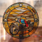 ステンドグラスフェイクラウンドのカスタマイズ可能な自動二輪車 ウィンドウサイン (シート2)