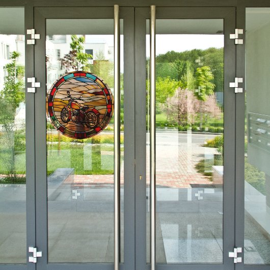 ステンドグラスフェイクラウンドのカスタマイズ可能な自動二輪車 ウィンドウサイン