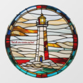 ステンドグラスフェイクラウンドカスタマイズ可能な灯台 ウィンドウサイン (シート)