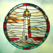 ステンドグラスフェイクラウンドカスタマイズ可能な灯台 ウィンドウサイン (シート3)