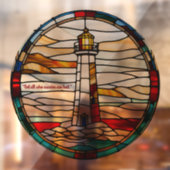 ステンドグラスフェイクラウンドカスタマイズ可能な灯台 ウィンドウサイン (シート2)