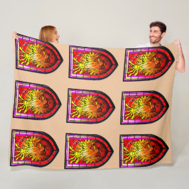 ステンドグラスフェニックス フリースブランケット