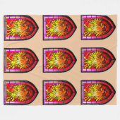 ステンドグラスフェニックス フリースブランケット (正面(横))