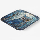 ステンドグラスフクロウ ペーパープレート (傾斜あり)