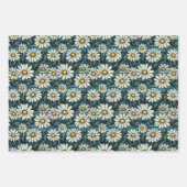 ステンドグラスフローラカラフル花 ラッピングペーパーシート (正面2)