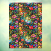 ステンドグラスフローラシームレスパターン窓貼り ウィンドウサイン (シート3)