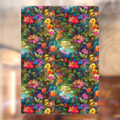 ステンドグラスフローラシームレスパターン窓貼り ウィンドウサイン (シート2)