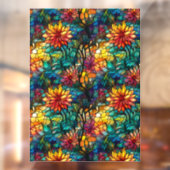 ステンドグラスフローラシームレスパターン窓貼り ウィンドウサイン (シート2)