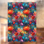 ステンドグラスフローラシームレスパターン ウィンドウサイン (シート2)