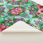 ステンドグラスフローラデザイン シェルパブランケット (3/4)