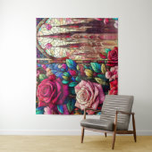 ステンドグラスフローラデザイン タペストリー (インサイチュ)