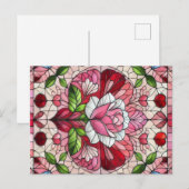 ステンドグラスフローラバレンタインデー ポストカード (正面/裏面)