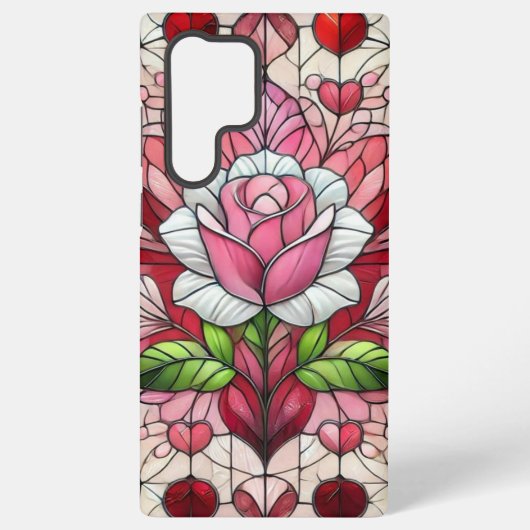 ステンドグラスフローラバレンタインデー SAMSUNG GALAXYケース (裏面)
