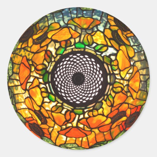 ステンドグラスフローラヴィンテージ ラウンドシール (正面)