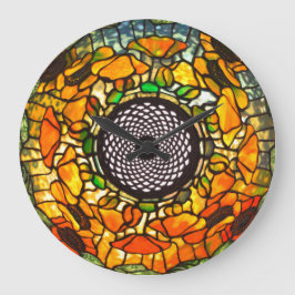 ステンドグラスフローラヴィンテージ ラージ壁時計