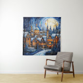 ステンドグラスブルークリスマスタペストリー タペストリー (インサイチュ)