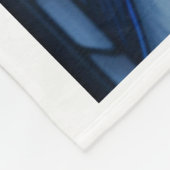 ステンドグラスブルーバードデザイン フリースブランケット (角)