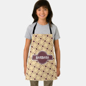 ステンドグラスベージュチョコレートパタミニマルーン エプロン (インサイチュ)