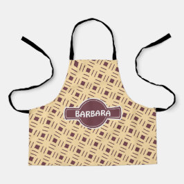 ステンドグラスベージュチョコレートパタミニマルーン エプロン