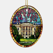 ステンドグラスホワイトハウスファミリーバケーションオーナメント セラミックオーナメント (右)