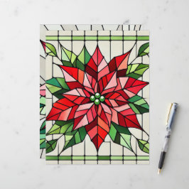 ステンドグラスポインセチアフェスティバルスクラップブック紙