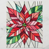 ステンドグラスポインセチアフェスティバルスクラップブック紙 (裏面)