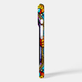 ステンドグラスポートレートのアートワーク – 白犬 Case-Mate iPhoneケース (裏面 / 左)