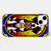 ステンドグラスポートレートのアートワーク Case-Mate iPhoneケース (裏面 (横))