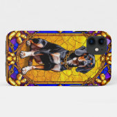 ステンドグラスポートレートのアートワーク Case-Mate iPhoneケース (裏面(横))