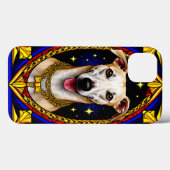 ステンドグラスポートレートの美しい犬 Case-Mate iPhoneケース (裏面 (横))